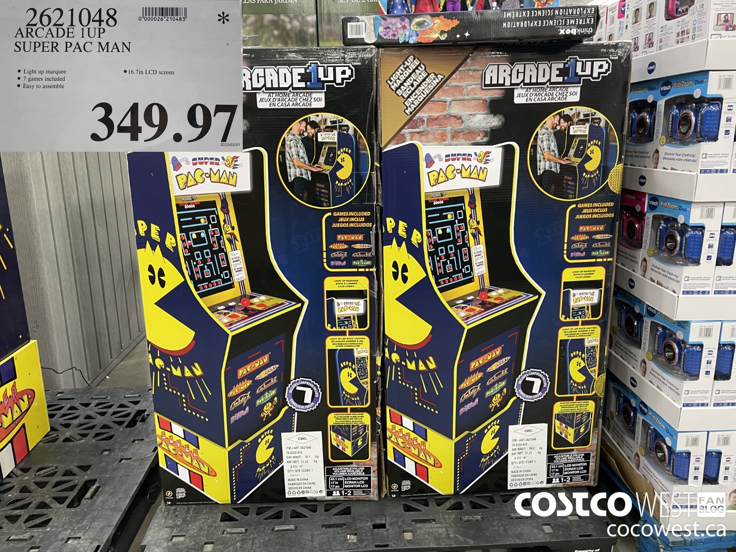 2621048 ARCADE 1UP SUPER PAC MAN $349.97