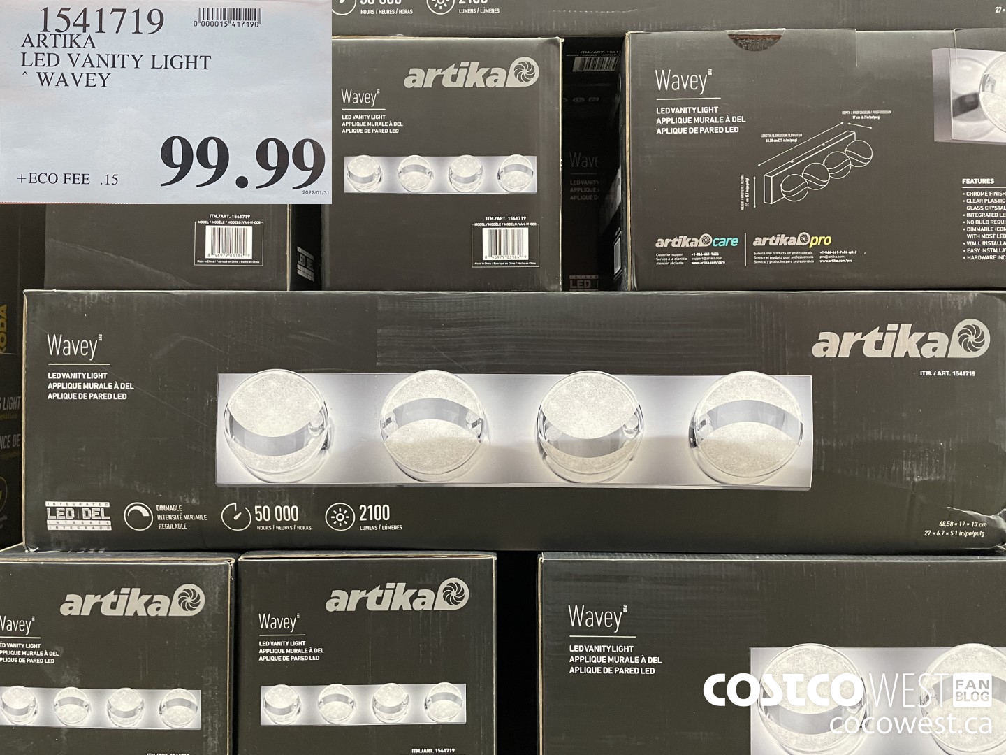 1541719 ARTIKA LED VANITY LIGHT WAVEY $99.99