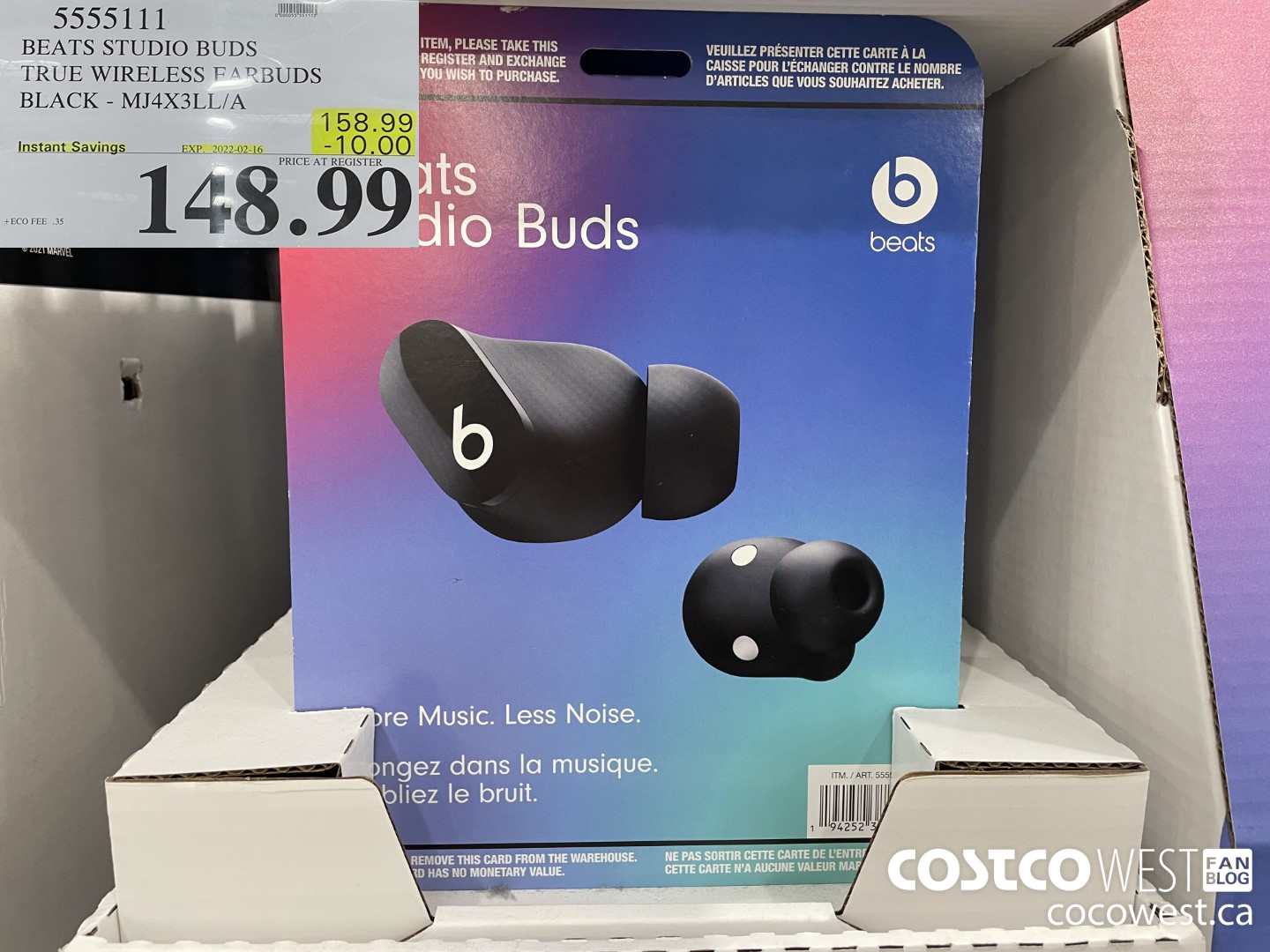 5555111 BEATS STUDIO BUDS TRUE WIRELESS FAR BUDS BLACK - MJ4X3LL/A ($10.00 INSTANT SAVINGS EXPIRES ON 2022-02-16) $148.99