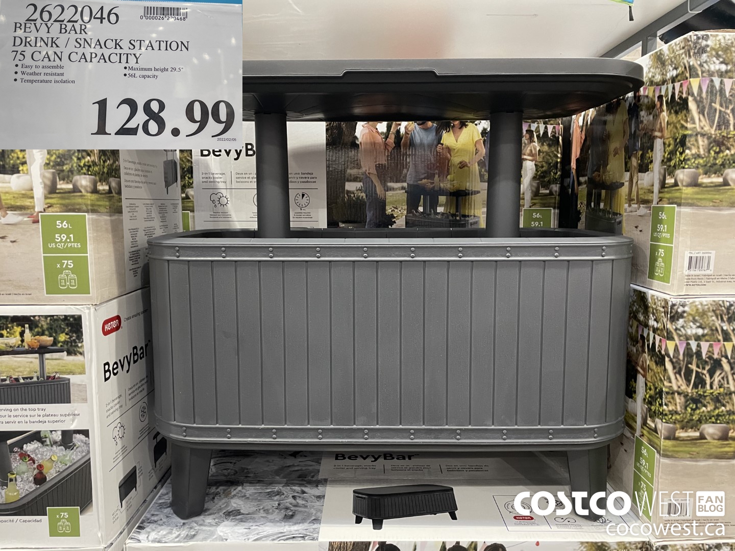 2622046 BEVY BAR DRINK / SNACK STATION 75 CAN CAPACITY $128.99