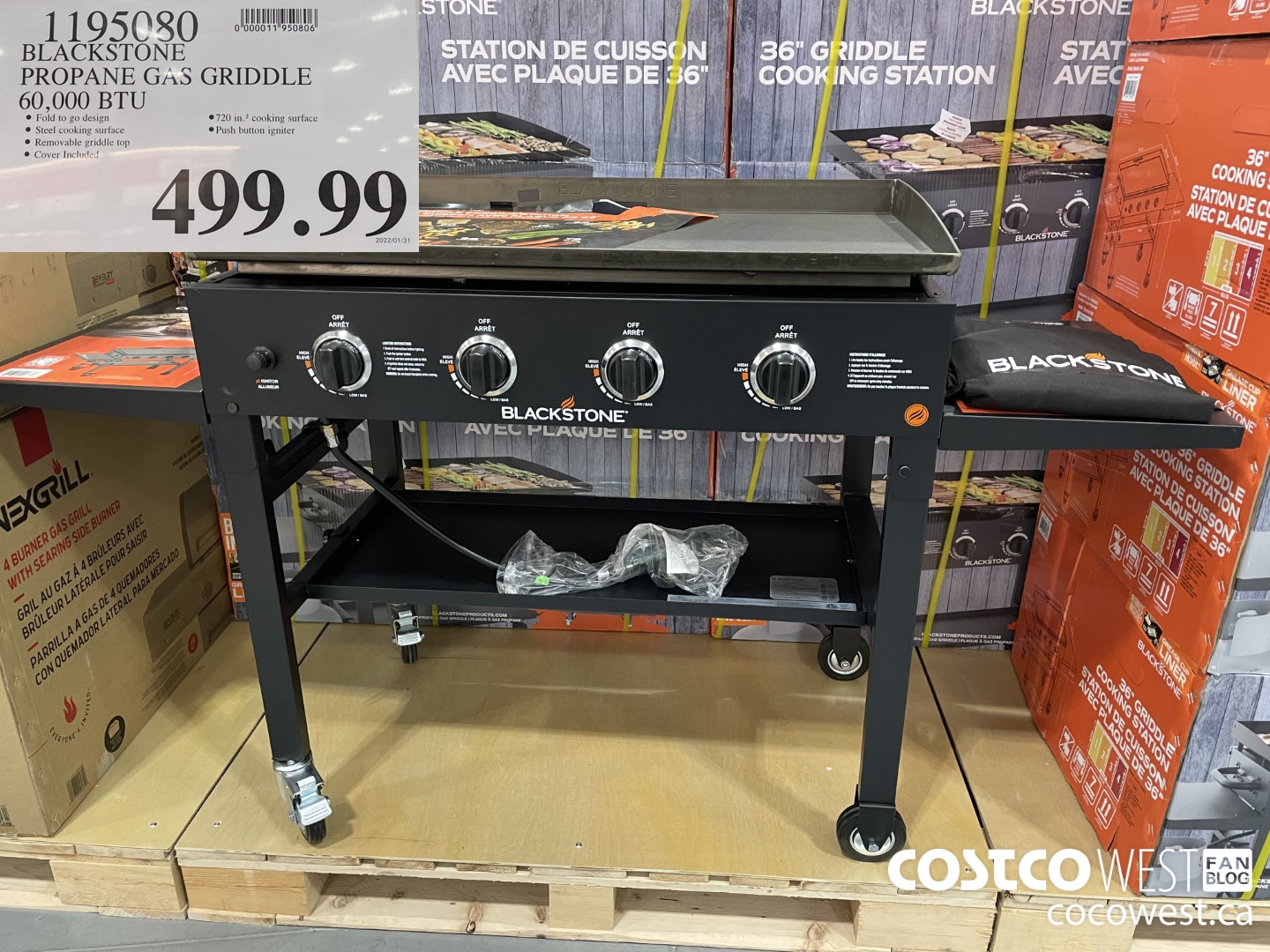 1195080 BLACKSTONE PROPANE GAS GRIDDLE 60,000 BTU $499.99