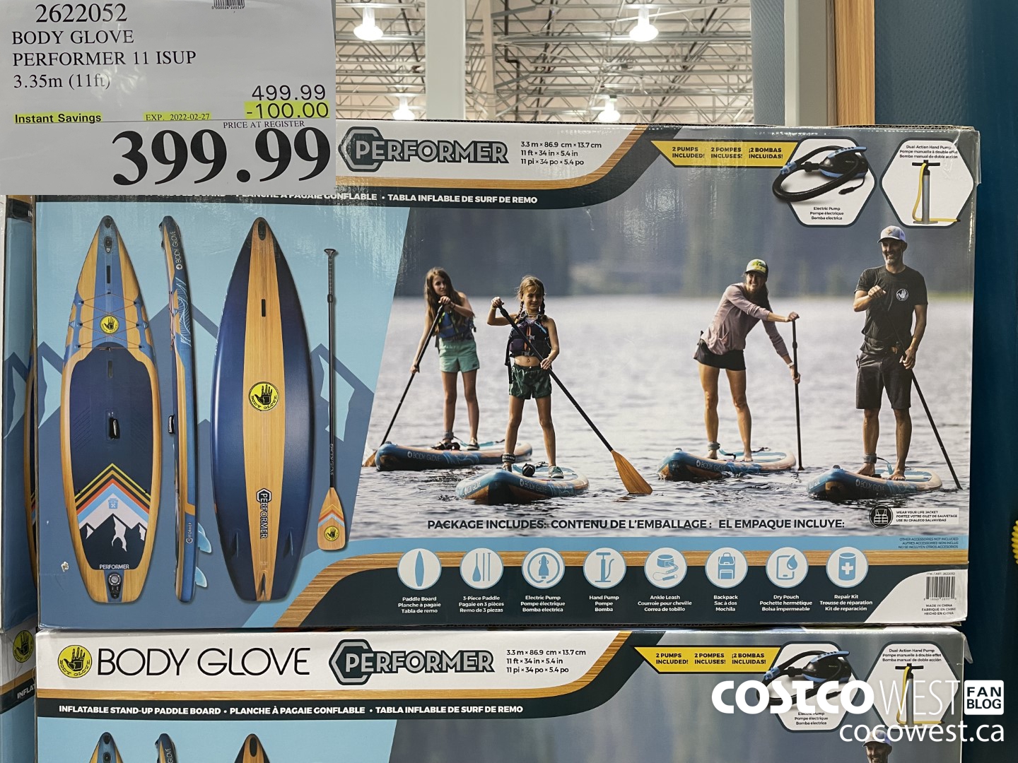 2622052 BODY GLOVE PERFORMER 11 ISUP 3.35m (11ft) ($100.00 INSTANT SAVINGS EXPIRES ON 2022-02-27) $399.99