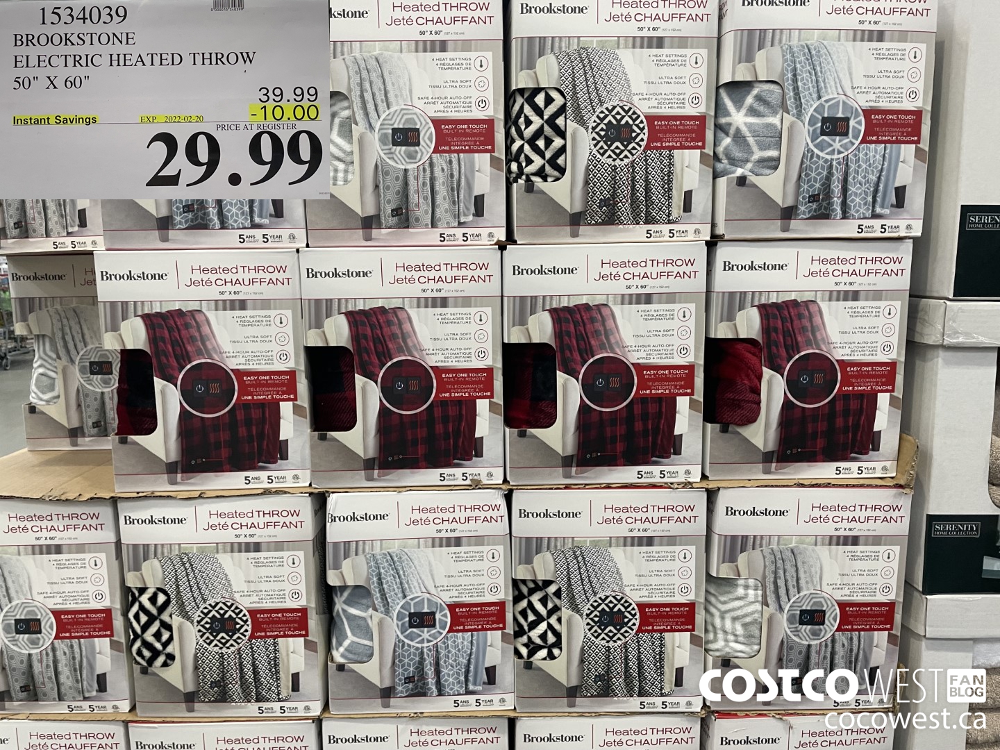 1534039 BROOKSTONE ELECTRIC HEATED THROW 50