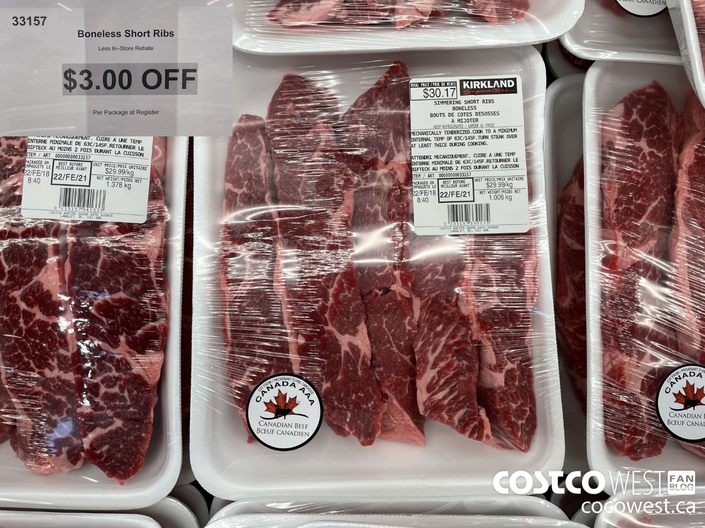 33157 Boneless Short Ribs ($3.00 INSTANT SAVINGS)