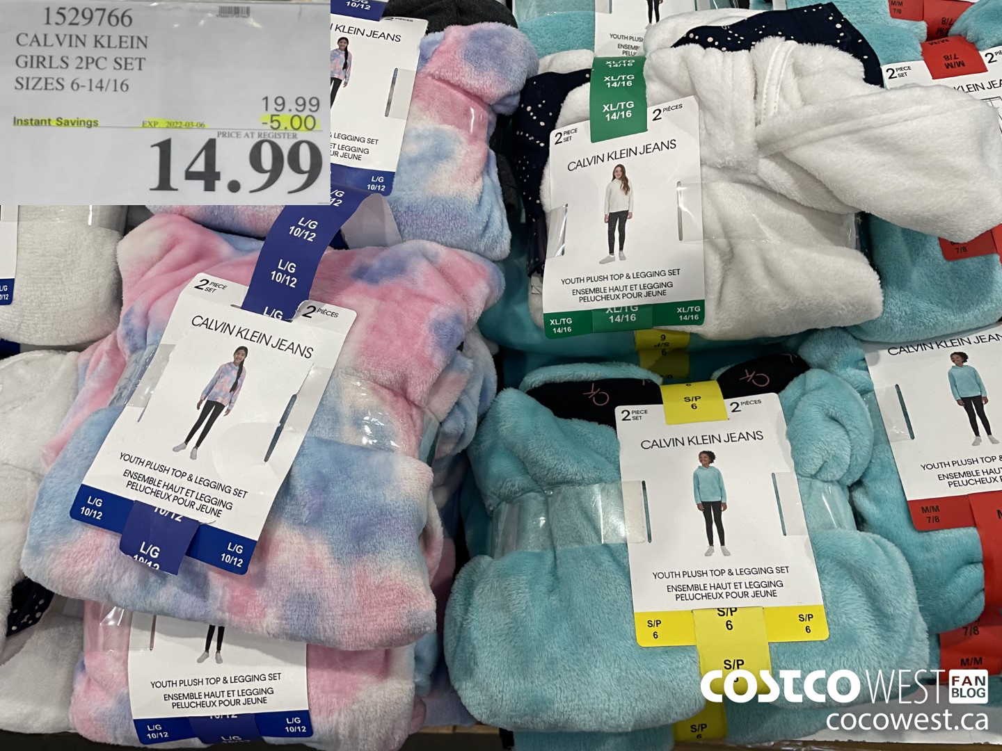 1529766 CALVIN KLEIN GIRLS 2PC SET SIZES 6-14/16  ($5.00 INSTANT SAVINGS EXPIRES ON 2022-03-06) $14.99