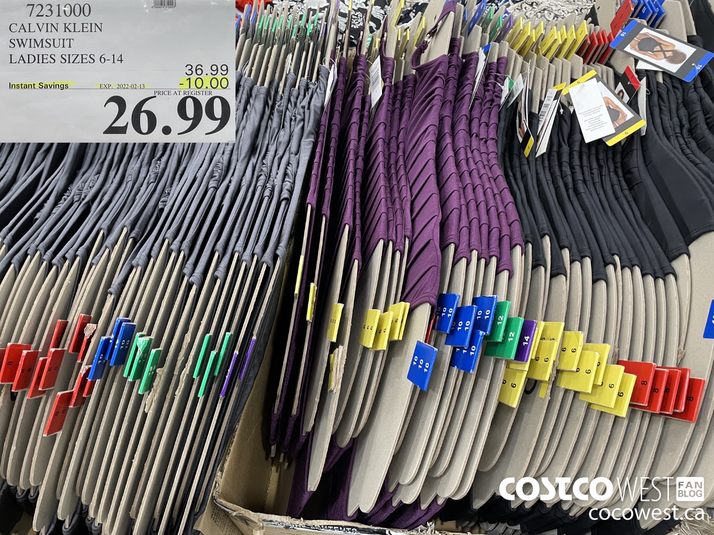 7231000 CALVIN KLEIN SWIMSUIT LADIES SIZES 6-14  ($10.00 INSTANT SAVINGS EXPIRES ON 2022-02-13) $26.99