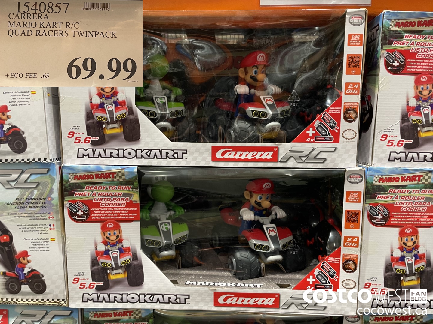 1540857 CARRERA MARIO KART R/C QUAD RACERS TWINPACK $69.99