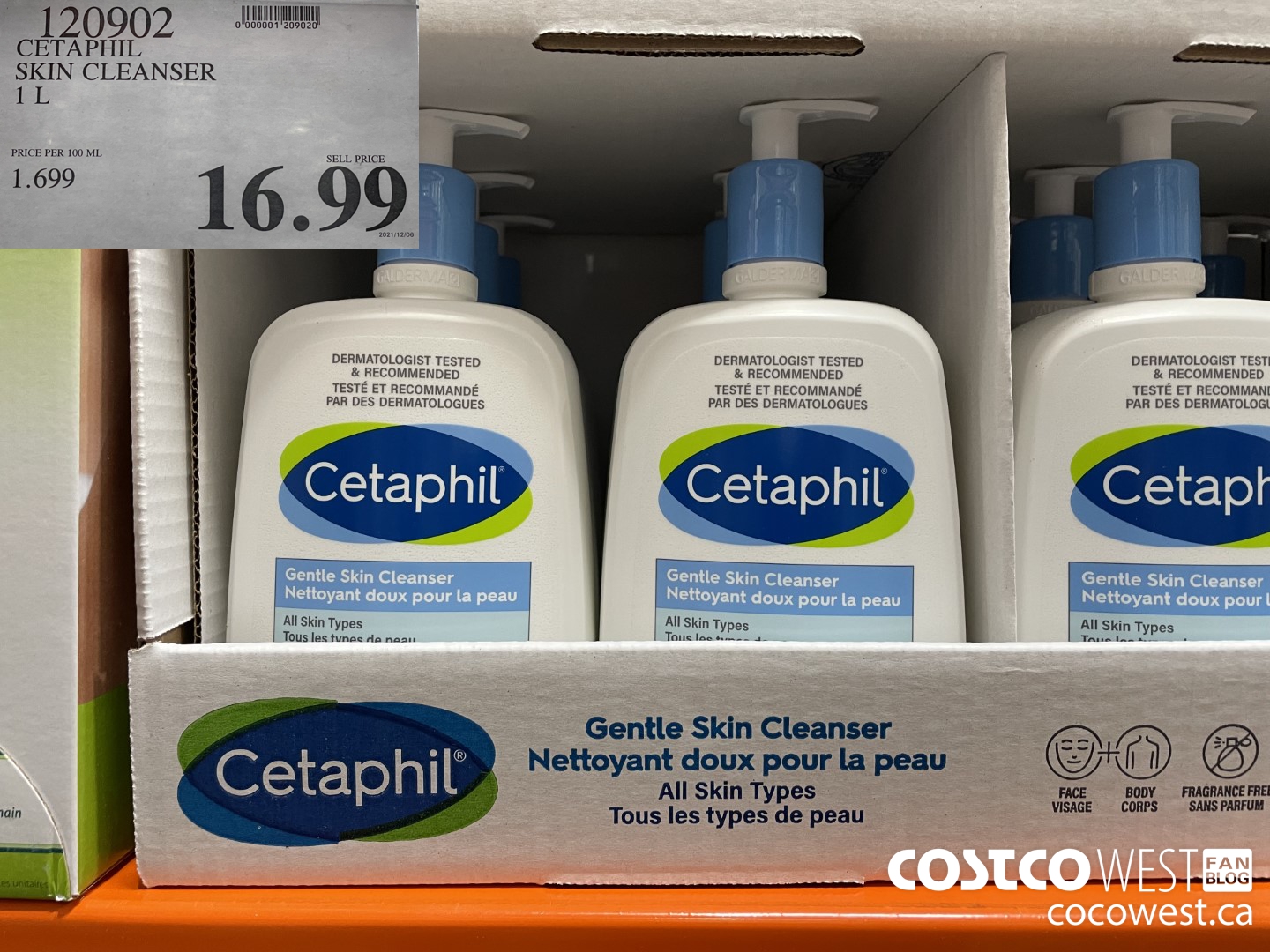 120902 CETAPHIL SKIN CLEANSER 1L ($4.00 INSTANT SAVINGS EXPIRES ON 2020-12-05) $12.99