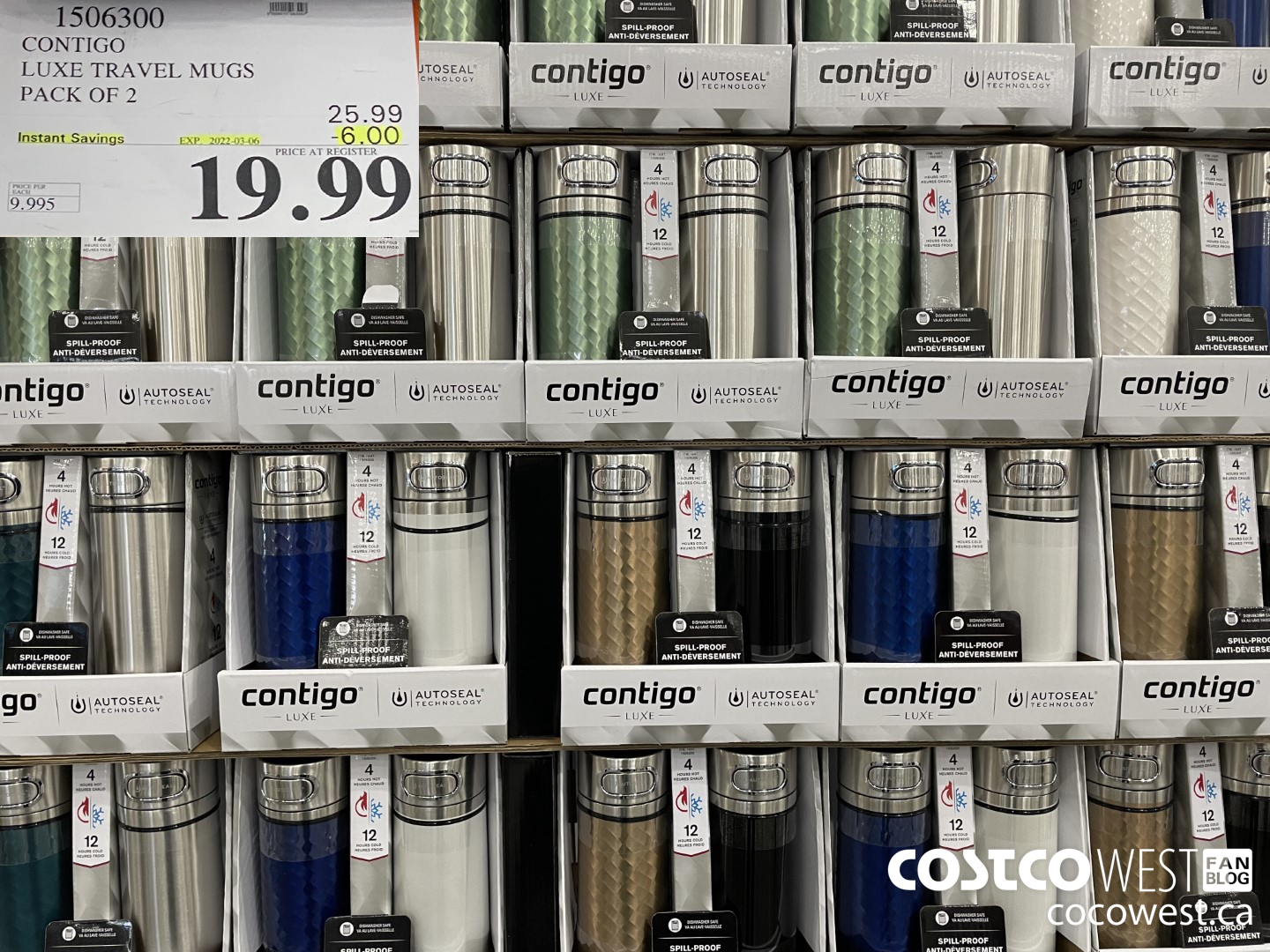 1506300 CONTIGO LUXE TRAVEL MUGS PACK OF 2 ($6.00 INSTANT SAVINGS EXPIRES ON 2022-03-06) $19.99