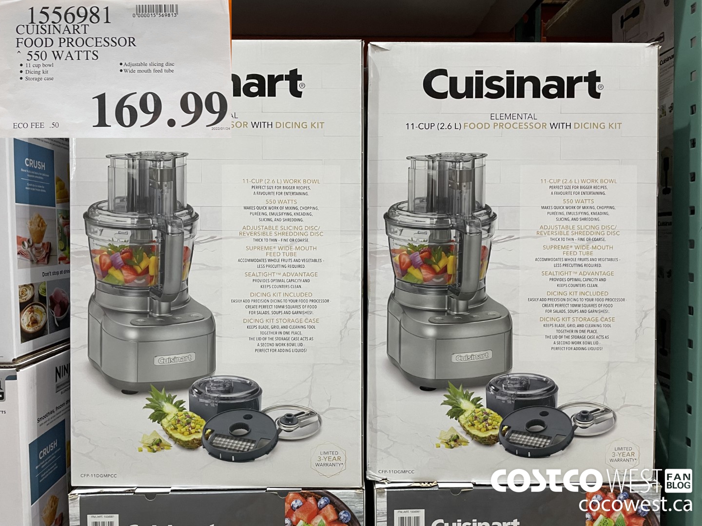 1556981 CUISINART FOOD PROCESSOR 550 WATTS $169.99