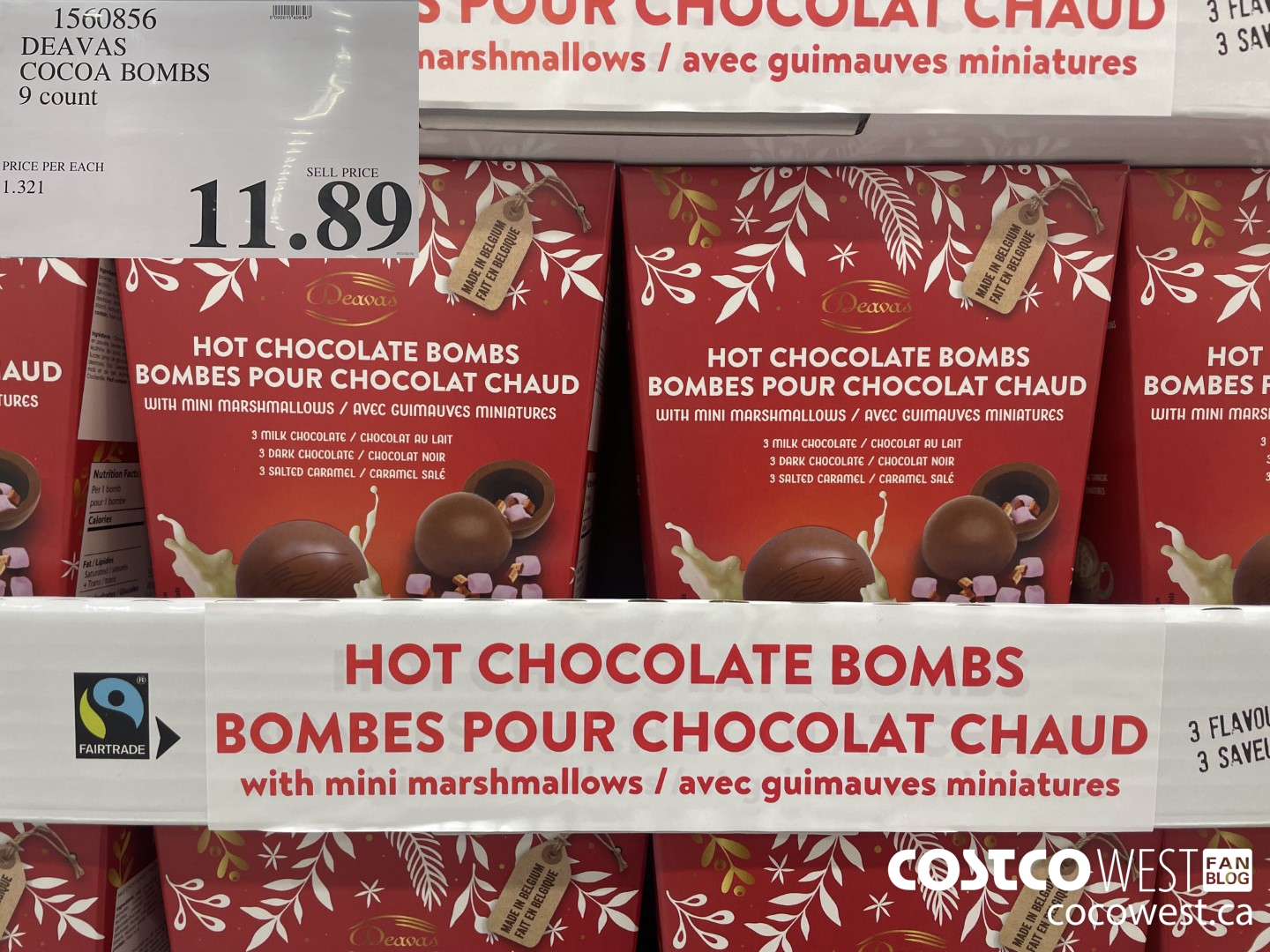 1560856 DEAVA'S COCOA BOMBS 9 count $11.89