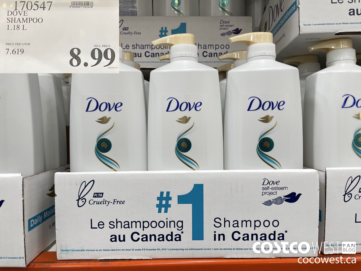 170547 DOVE SHAMPOO 1.18 L $8.99