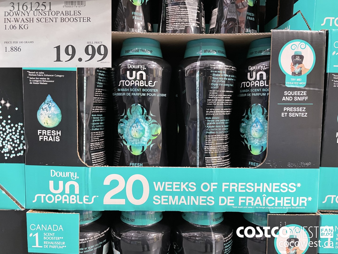 3161251 DOWNY UNSTOPABLES IN-WASH SCENT BOOSTER 1.06 KG $19.99