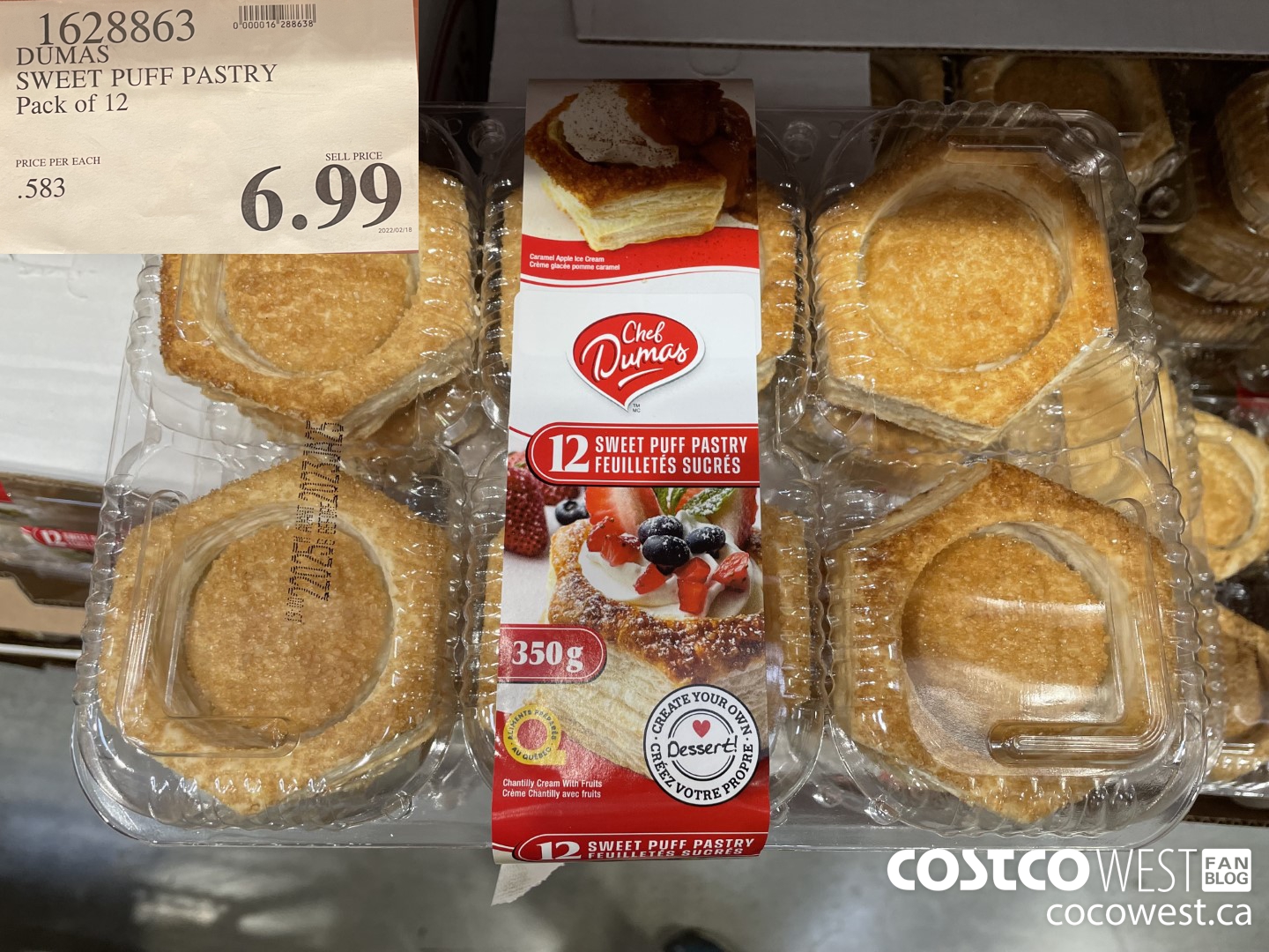 1628863 DUMAS SWEET PUFF PASTRY Pack of 12 $6.99