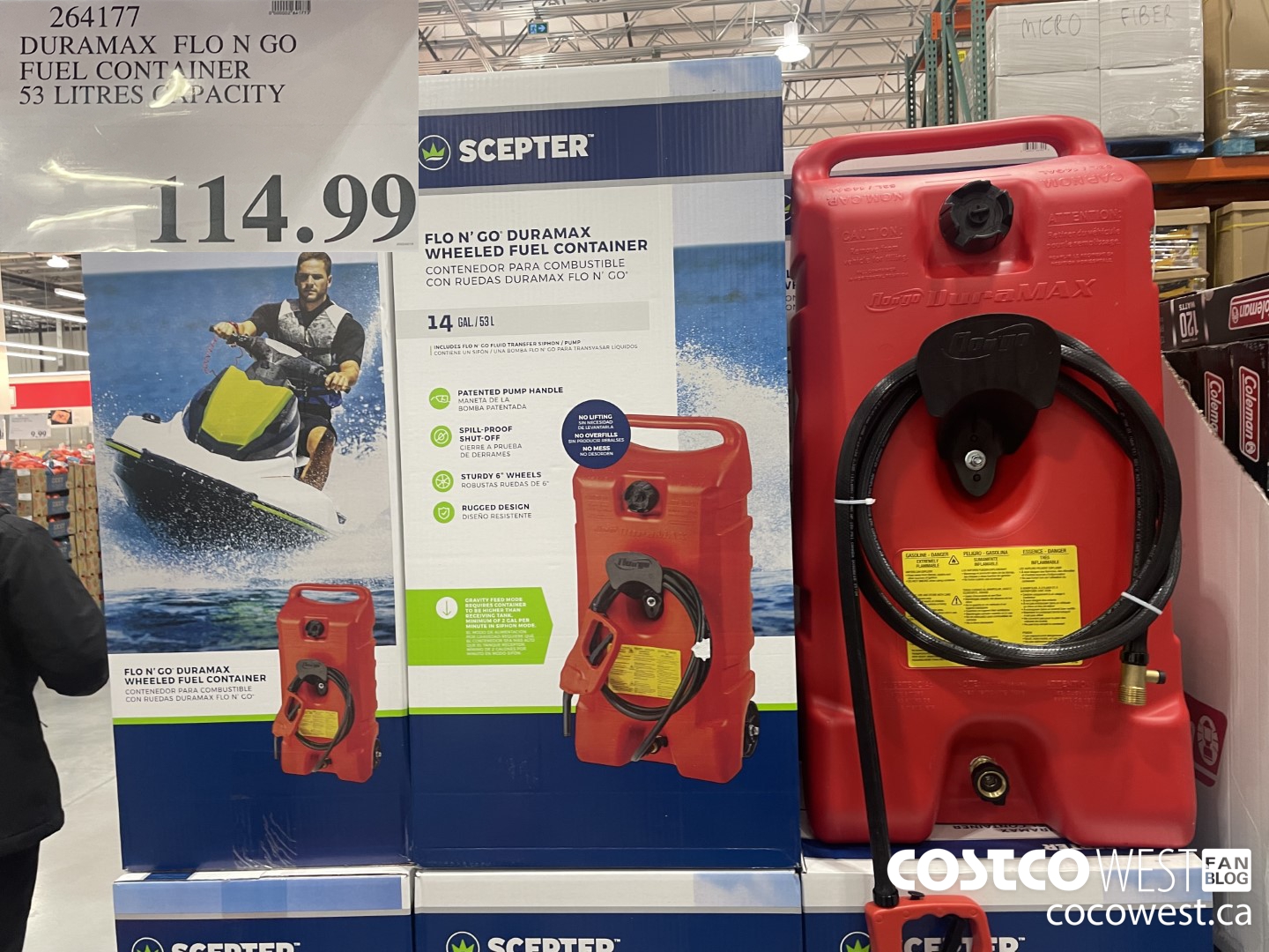 264177 DURAMAX FLO N GO FUEL CONTAINER 53 LITRES CAPACITY $114.99
