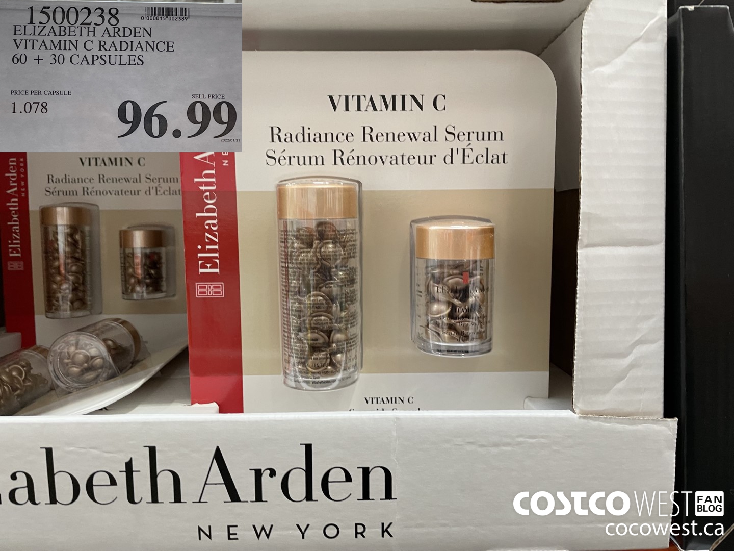 1500238 ELIZABETE ARDEN VITAMIN C RADIANCE 60 + 30 CAPSULES $96.99