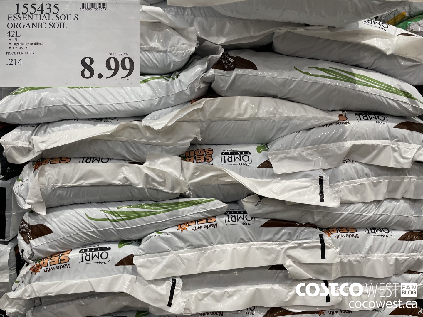 155435 ESSENTIAL SOILS ORGANIC SOIL 42L $8.99