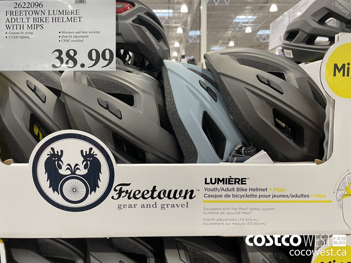 2622096 FREETOWN LUMIéRE ADULT BIKE HELMET WITH MIPS  $38.99