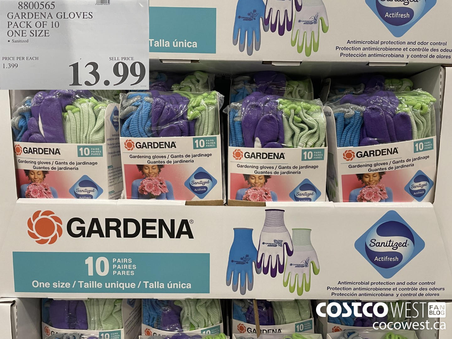 8800565 GARDENA GLOVES PACK OF 10 ONE SIZE $13.99