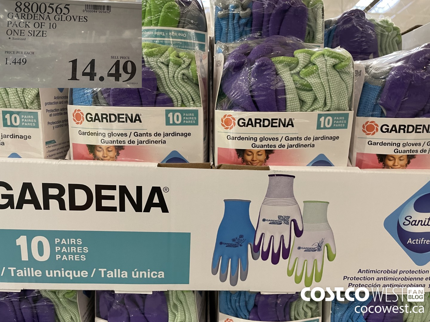8800565 GARDENA GLOVES PACK OF 10 ONE SIZE $14.49