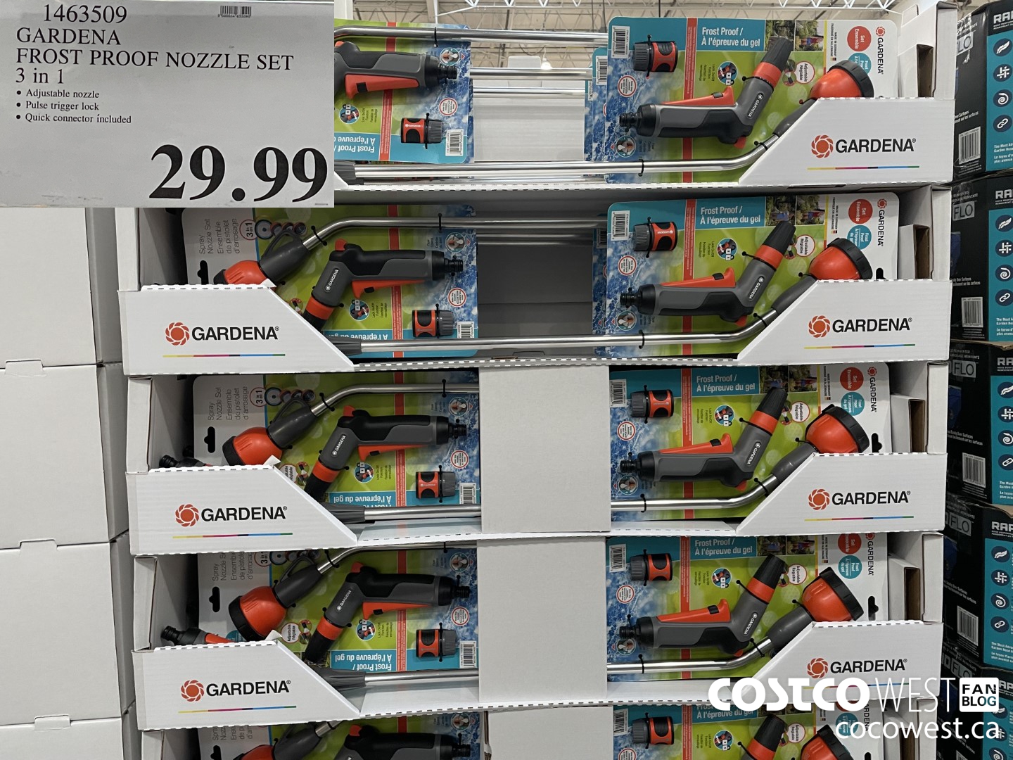 1463509 GARDENA FROST PROOF NOZZLE SET 3 IN 1  $29.99