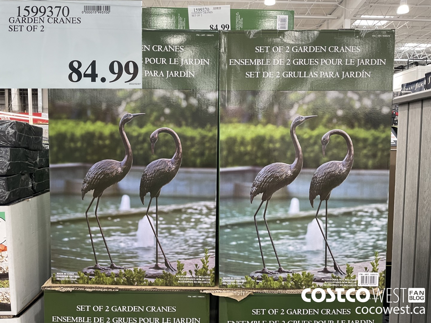 1599370 GARDEN CRANES SET OF 2  $84.99