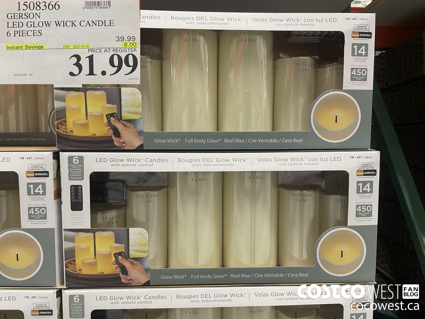 1508366 GERSON LED GLOW WICK CANDLE 6 PIECES ($8.00 INSTANT SAVINGS EXPIRES ON 2022-02-20) $31.99