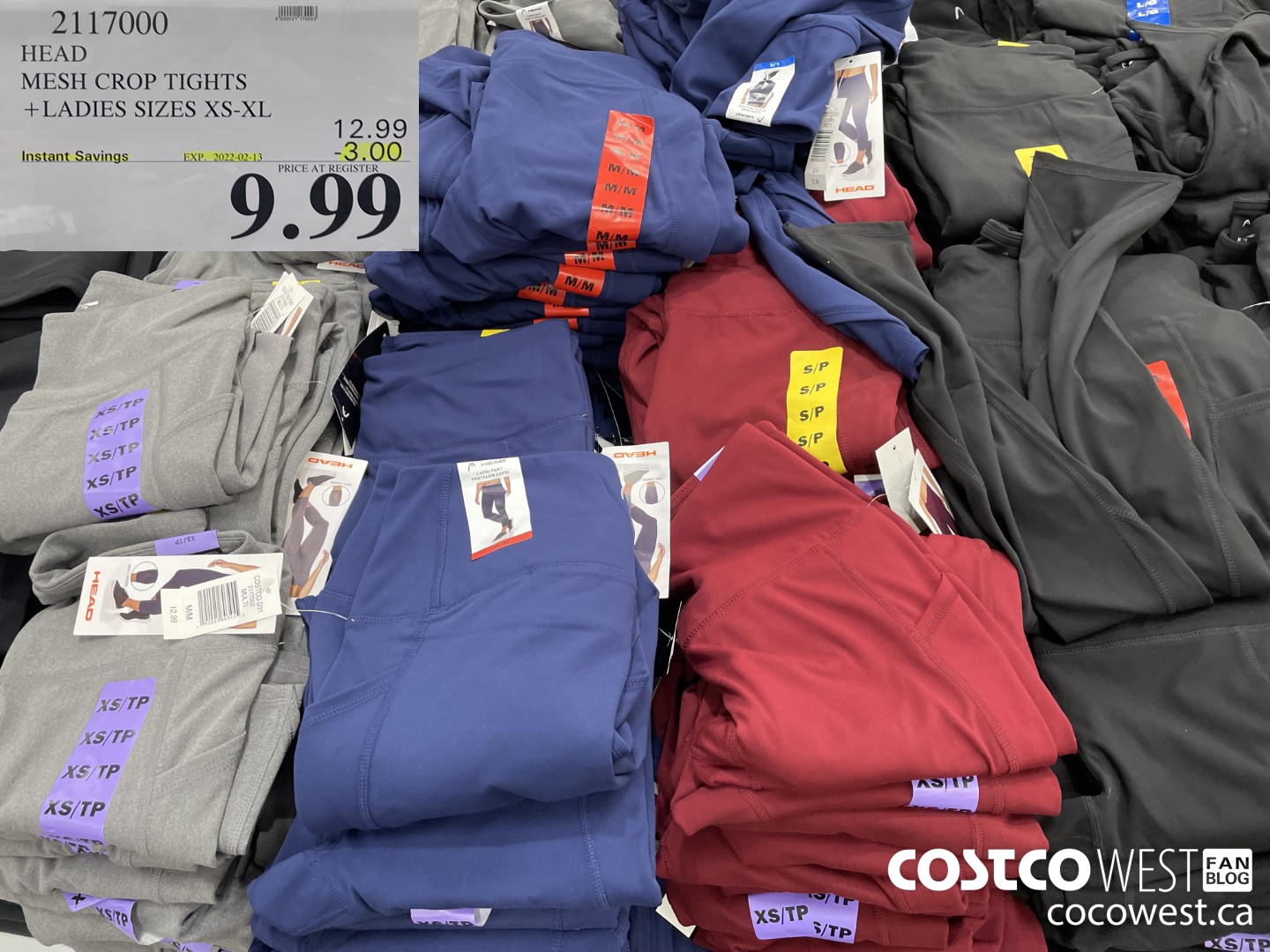 2117000 HEAD MESH CROP TIGHTS LADIES SIZES XS-XL ($3.00 INSTANT SAVINGS EXPIRES ON 2022-02-13) $9.99