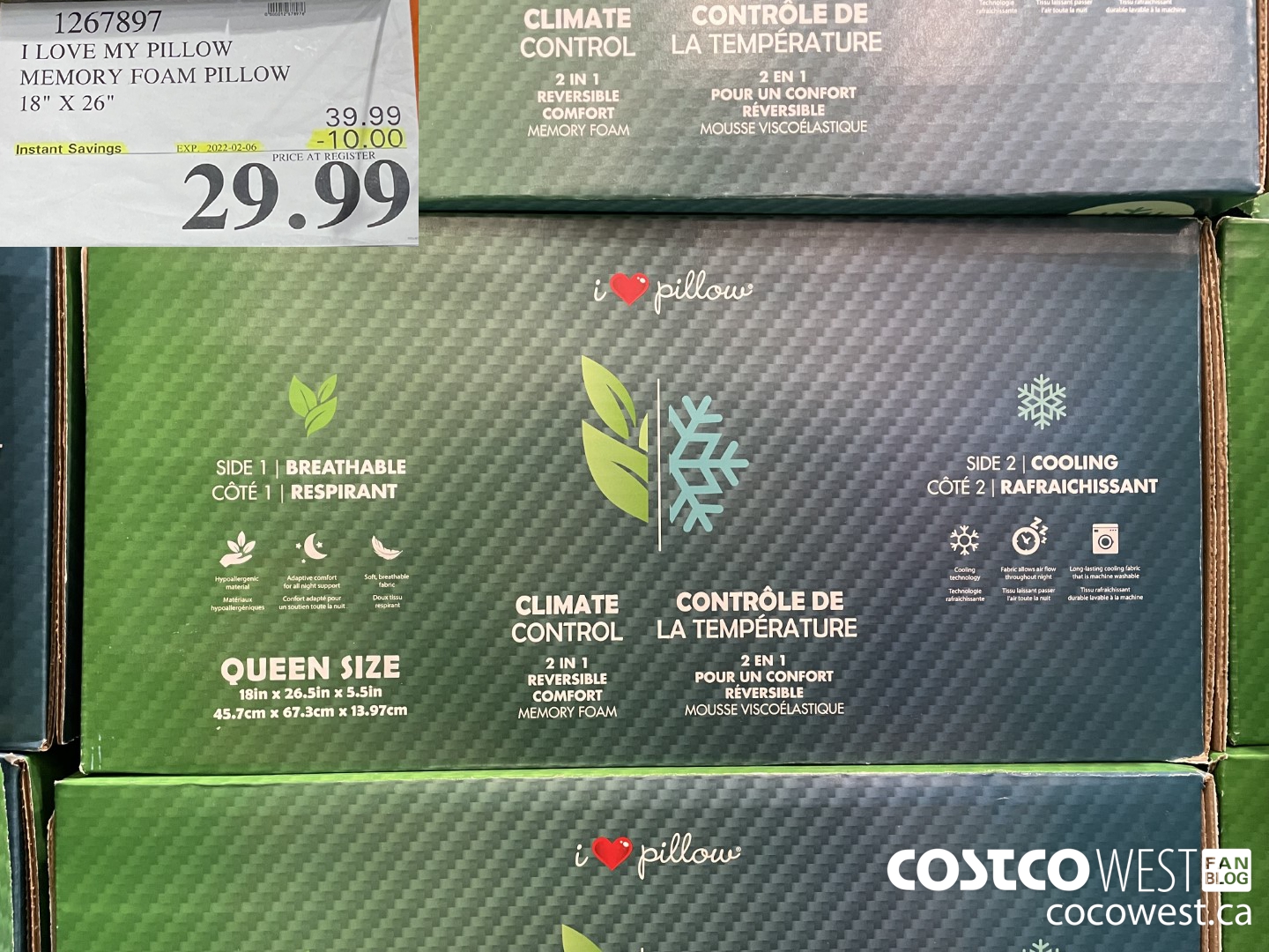 1267897 I LOVE MY PILLOW MEMORY FOAM PILLOW 16