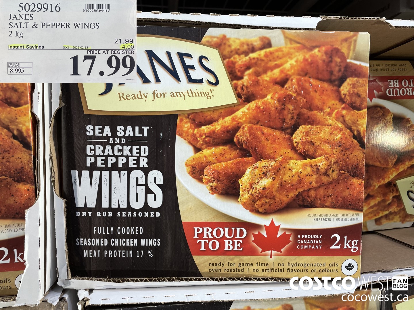 5029916 JANES SALT & PEPPER WINGS 2 KG ($4.00 INSTANT SAVINGS EXPIRES ON 2022-02-13) $17.99