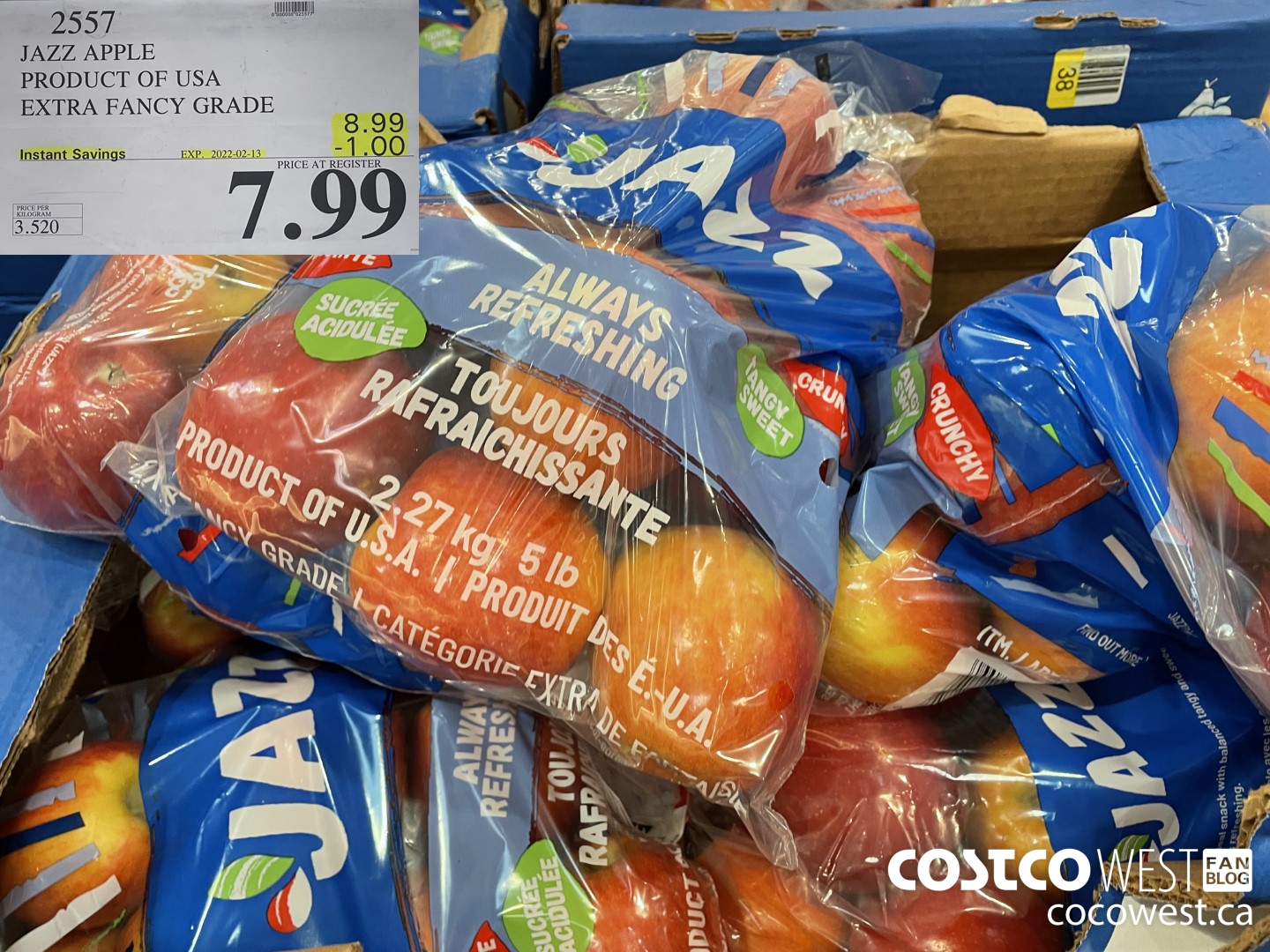 2557 JAZZ APPLE PRODUCT OF USA EXTRA FANCY GRADE ($1.00 INSTANT SAVINGS EXPIRES ON 2022-02-13) $7.99