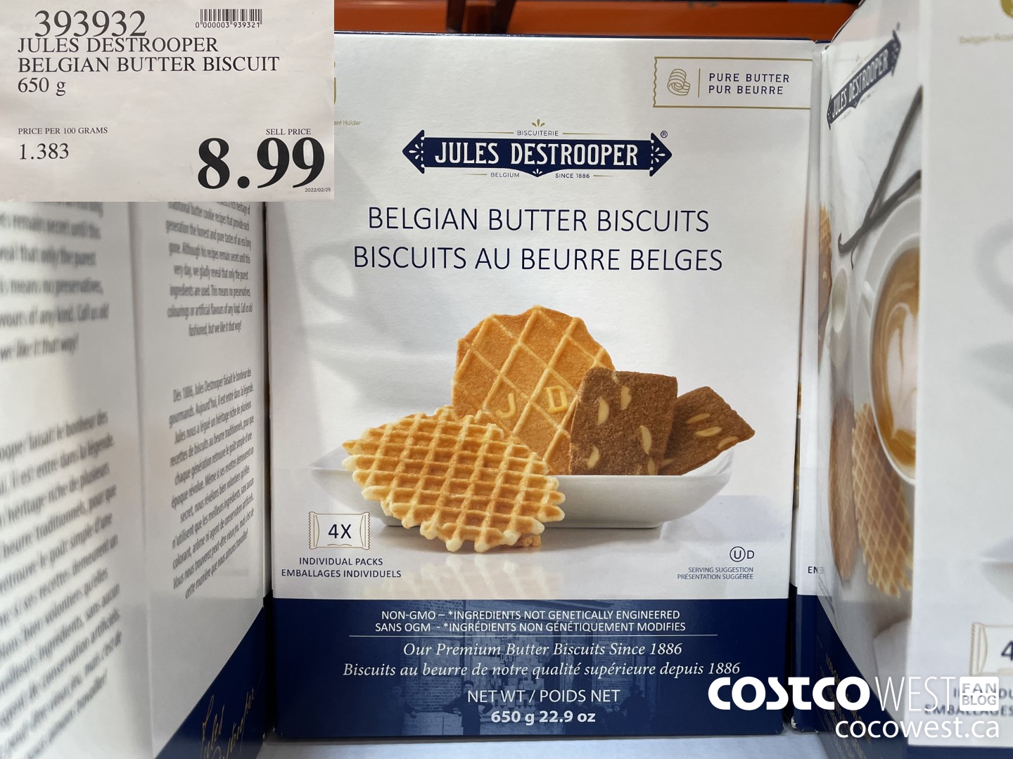 393932 JULES DESTROOPER BELGIAN BUTTER BISCUIT 650 G $8.99