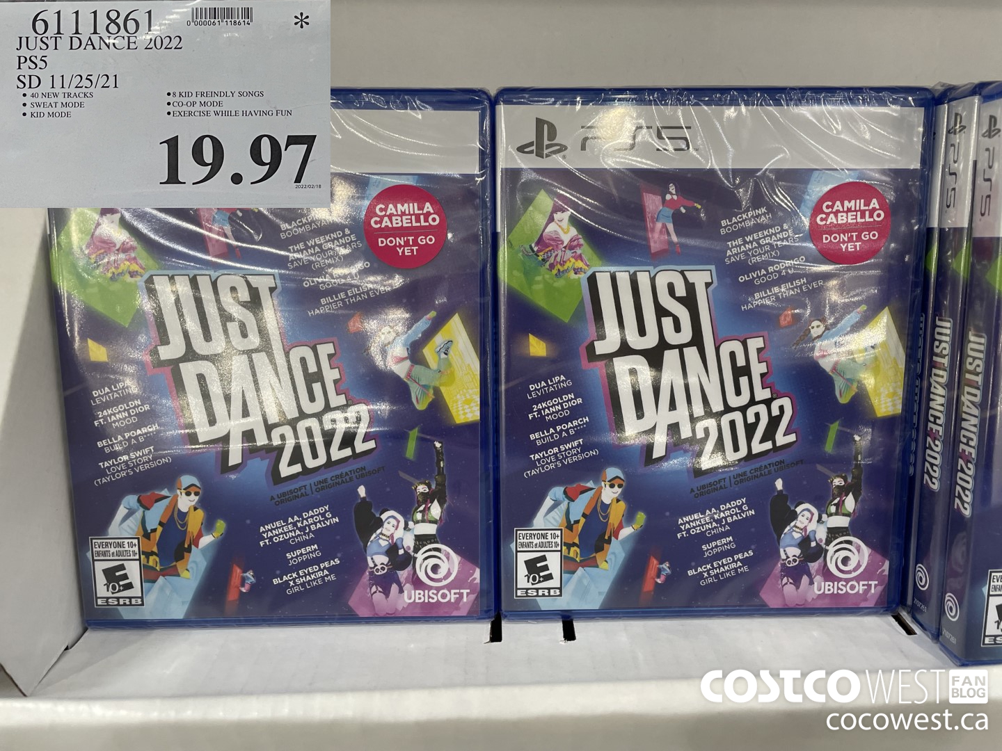 6111861 JUST DANCE 2022 PS5 SD 11/25/21  $19.97