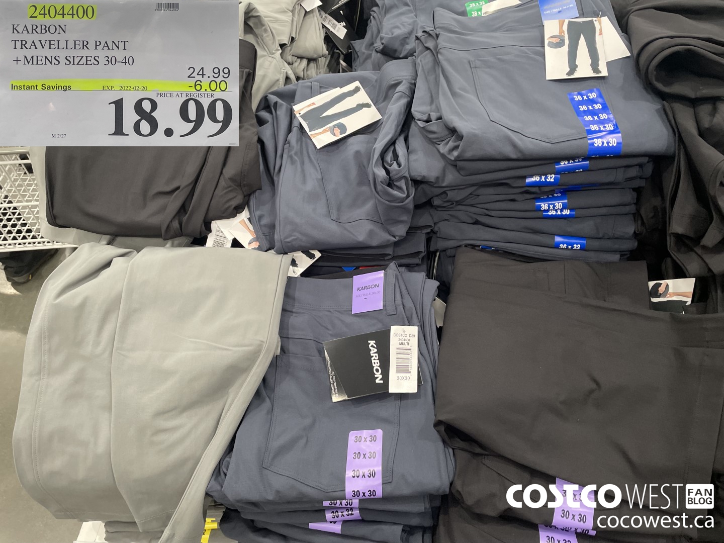 2404400 KARBON TRAVELLER PANT MENS SIZES 30-40 ($6.00 INSTANT SAVINGS EXPIRES ON 2022-02-20) $18.99