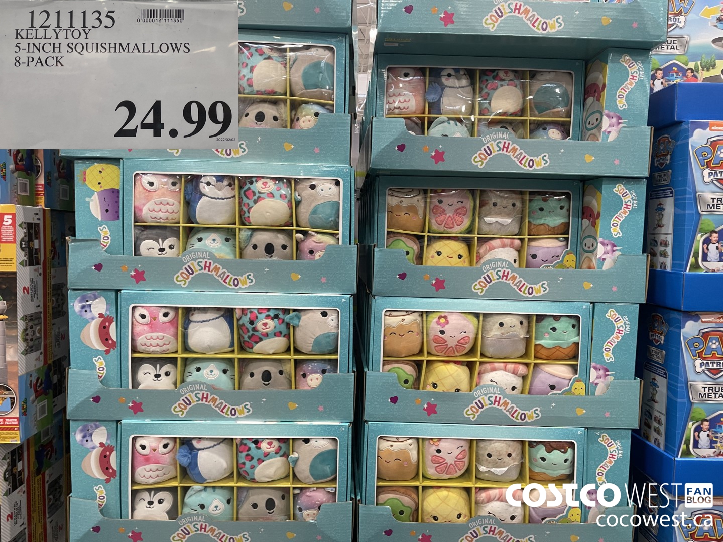 1211135 KELLYTOY 5-INCH SQUISHMALLOWS 8-PACK  $24.99