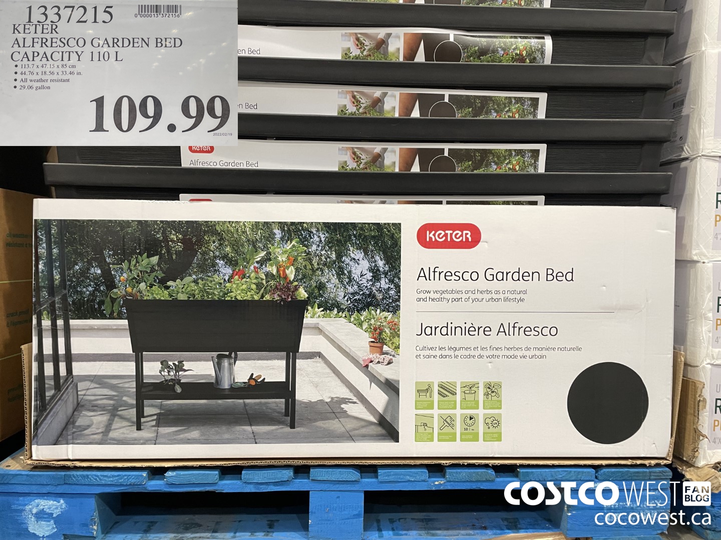 1337215 KETER ALFRESCO GARDEN BED CAPACITY 110 L $109.99