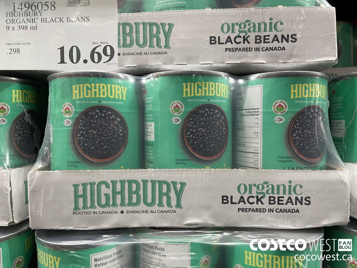1496058 KETTLE CREEK ORGANIC BLACK BEANS 9 x 398 ml $10.69