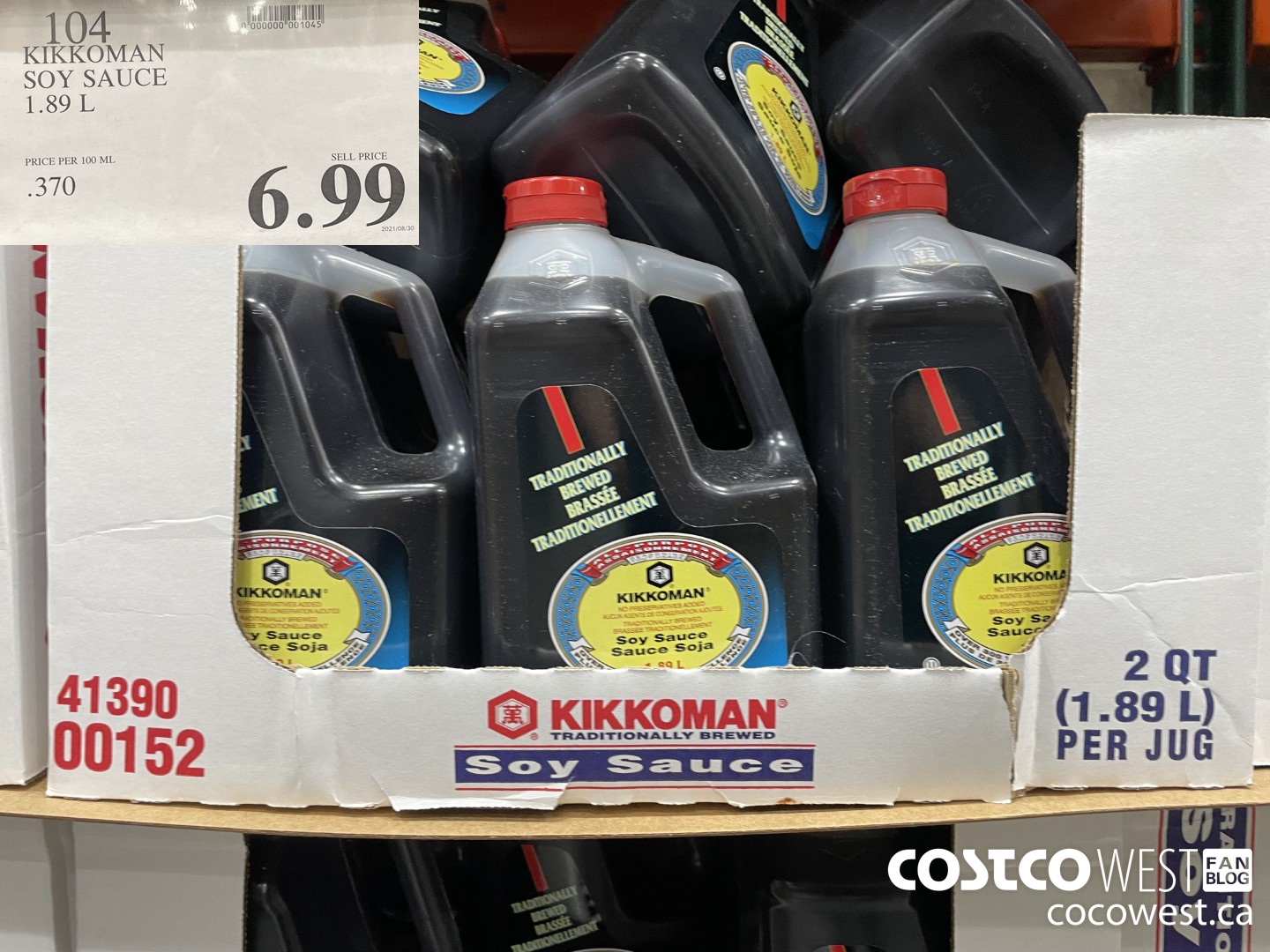 104 KIKKOMAN SOY SAUCE 1.89 L $6.99