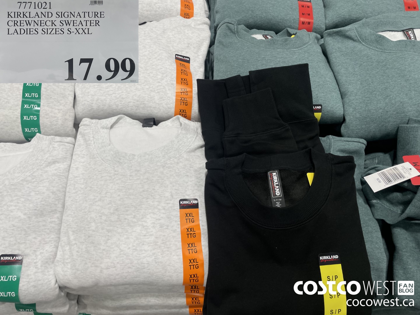 7771021 KIRKLAND SIGNATURE CREWNECK SWEATER LADIES SIZES L-XXL  $17.99