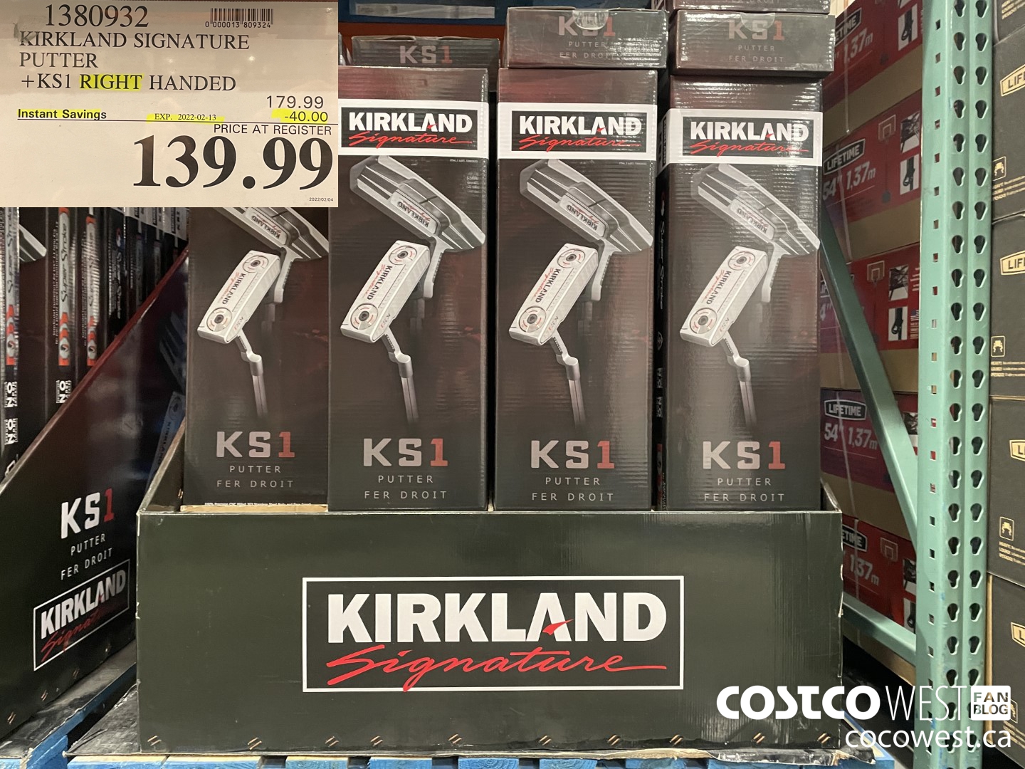 1380932 KIRKLAND SIGNATURE RIGHT HAND PUTTER KS1  ($40.00 INSTANT SAVINGS EXPIRES ON 2022-02-13) $139.99