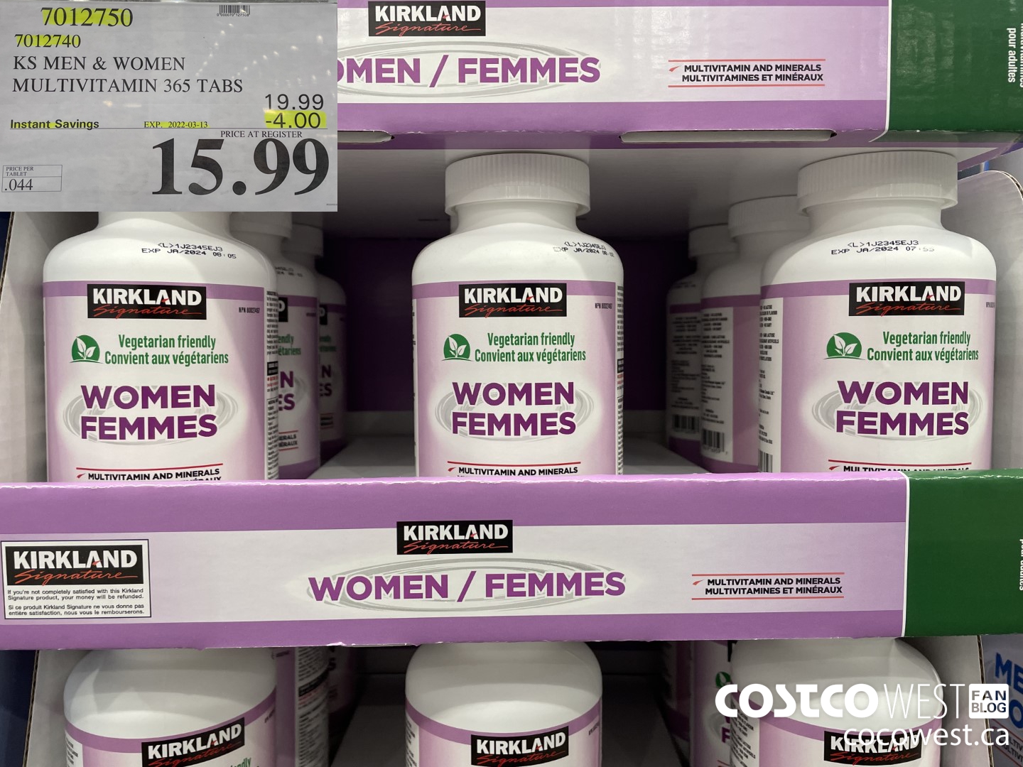 7012740 KS MEN MULTIVITAMIN & MINERAL 365 TABLETS ($4.00 INSTANT SAVINGS EXPIRES ON 2022-03-13) $15.99