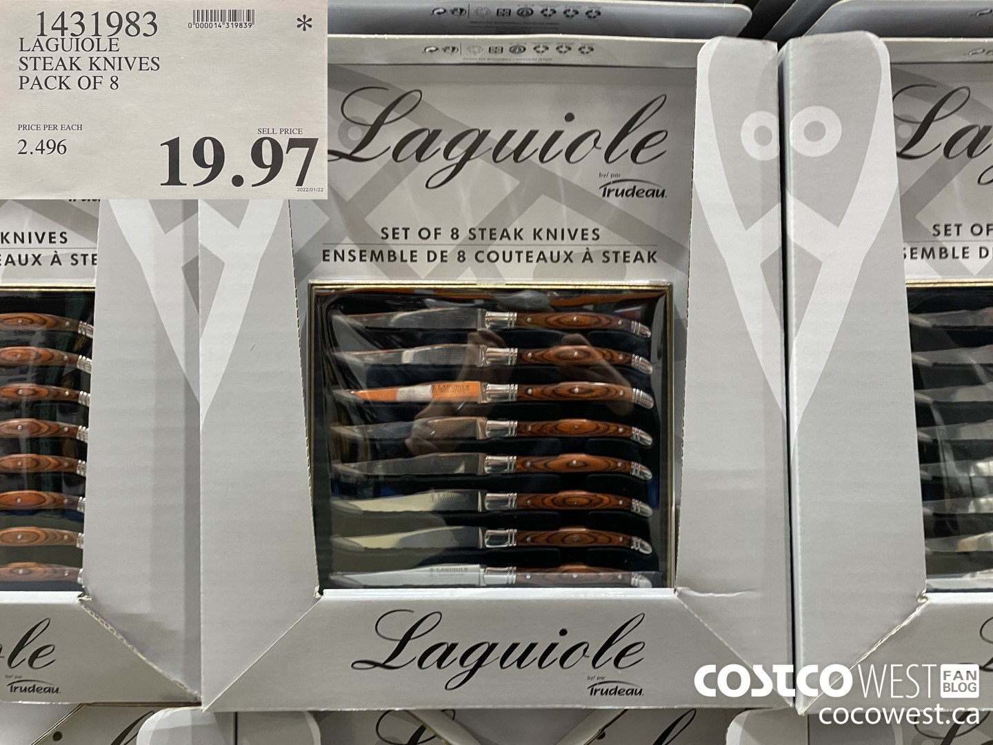 1431983 LAGUIOLE STEAK KNIVES PACK OF 8 $19.97