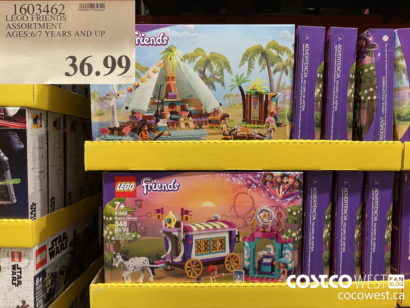 1603462 LEGO FRIENDS ASSORTMENT AGES:6/7 YEARS AND UP $36.99