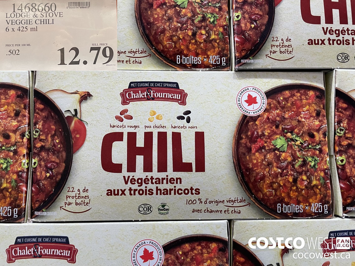 1468660 LODGE & STOVE VEGGIE CHILI 6 X 425 ML $12.79