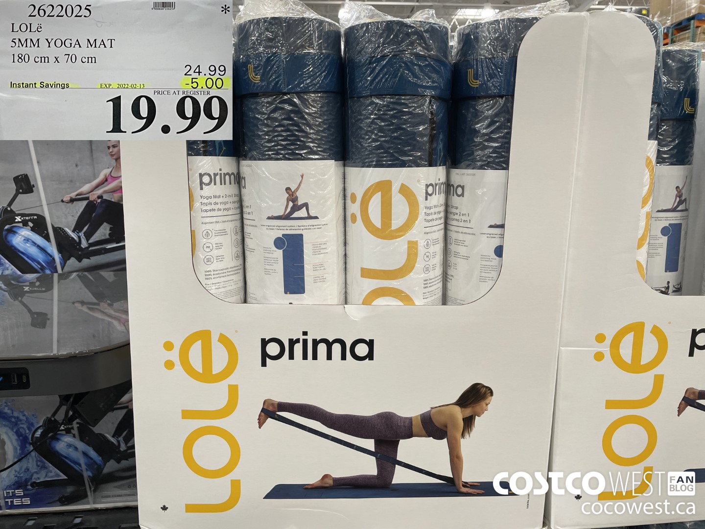 2622025 LOLE 5MM YOGA MAT 180 cm x 70 cm  ($5.00 INSTANT SAVINGS EXPIRES ON 2022-02-13) $19.99