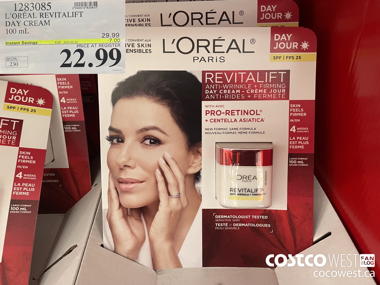 1283085 L'OREAL REVITALIFT DAY CREAM 100 mL ($7.00 INSTANT SAVINGS EXPIRES ON 2022-02-20) $22.99