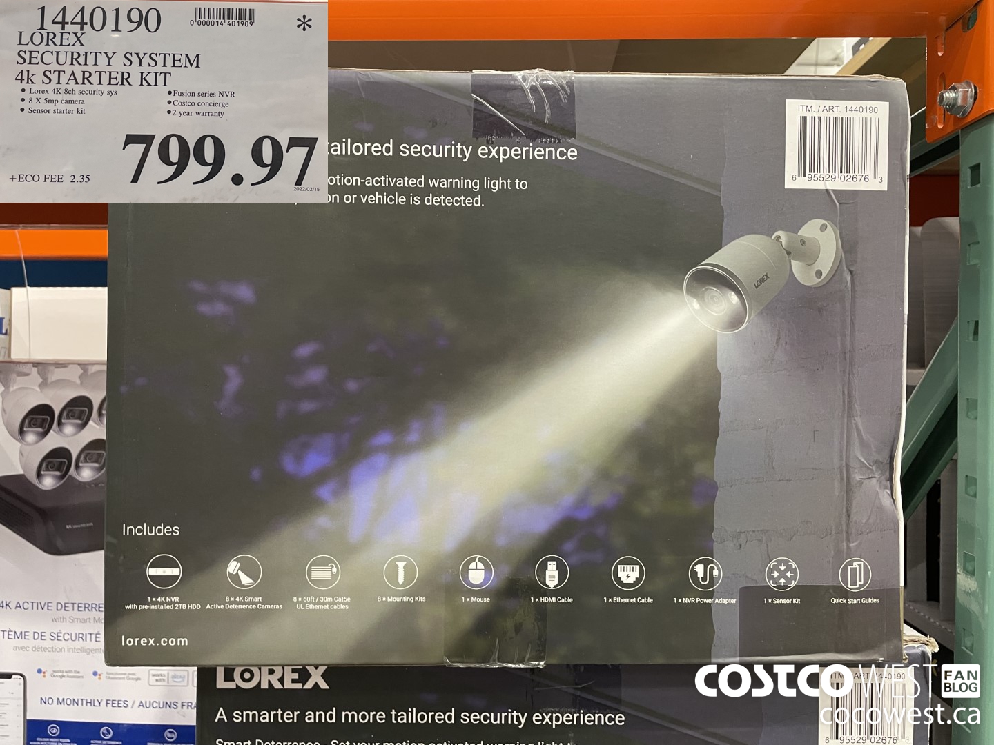 1440190 LOREX SECURITY SYSTEM 4k STARTER KIT  $799.97