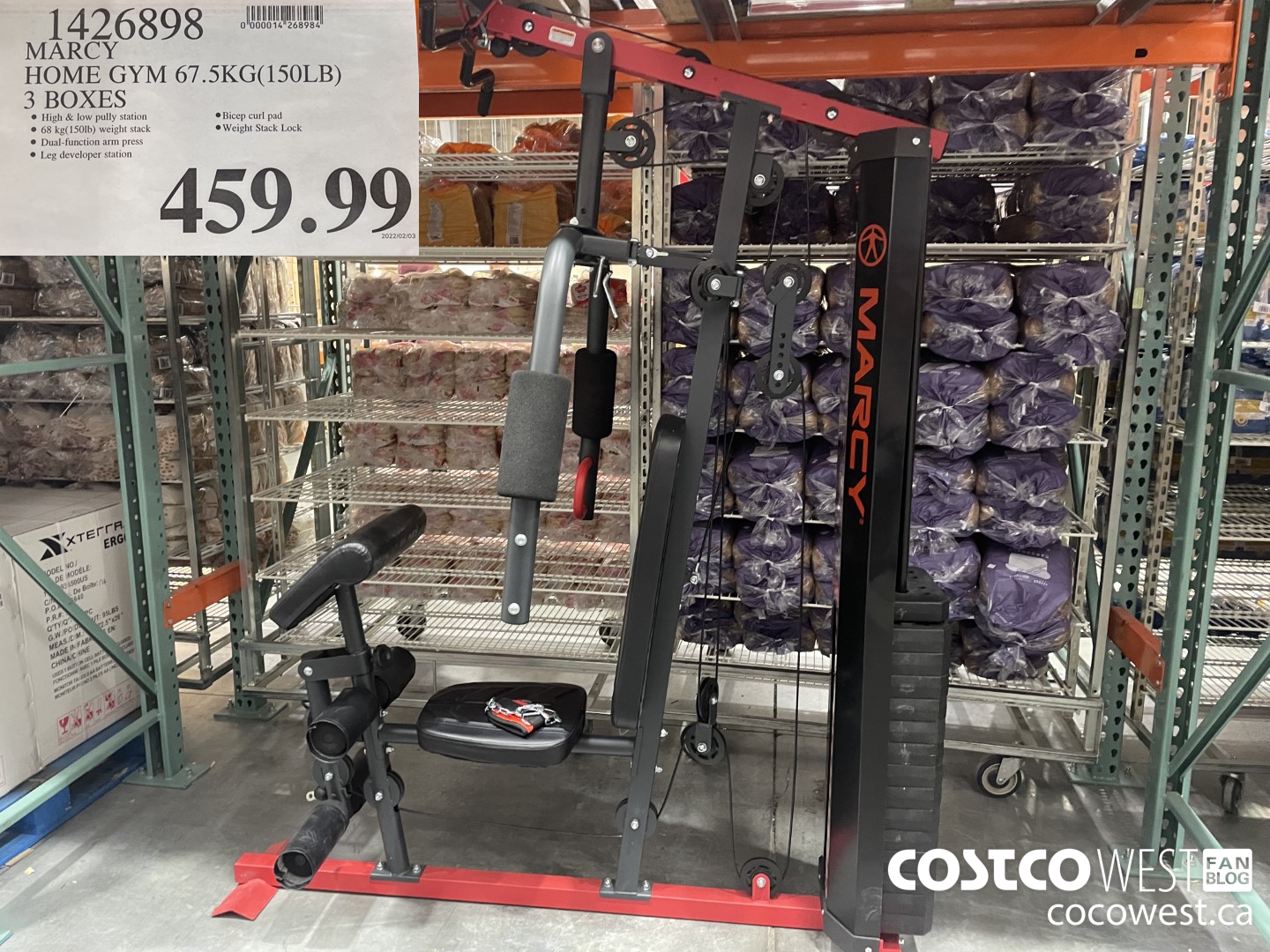 1426898 MARCH HOME GYM 67.5KG(150LB) 3 BOXES $459.99