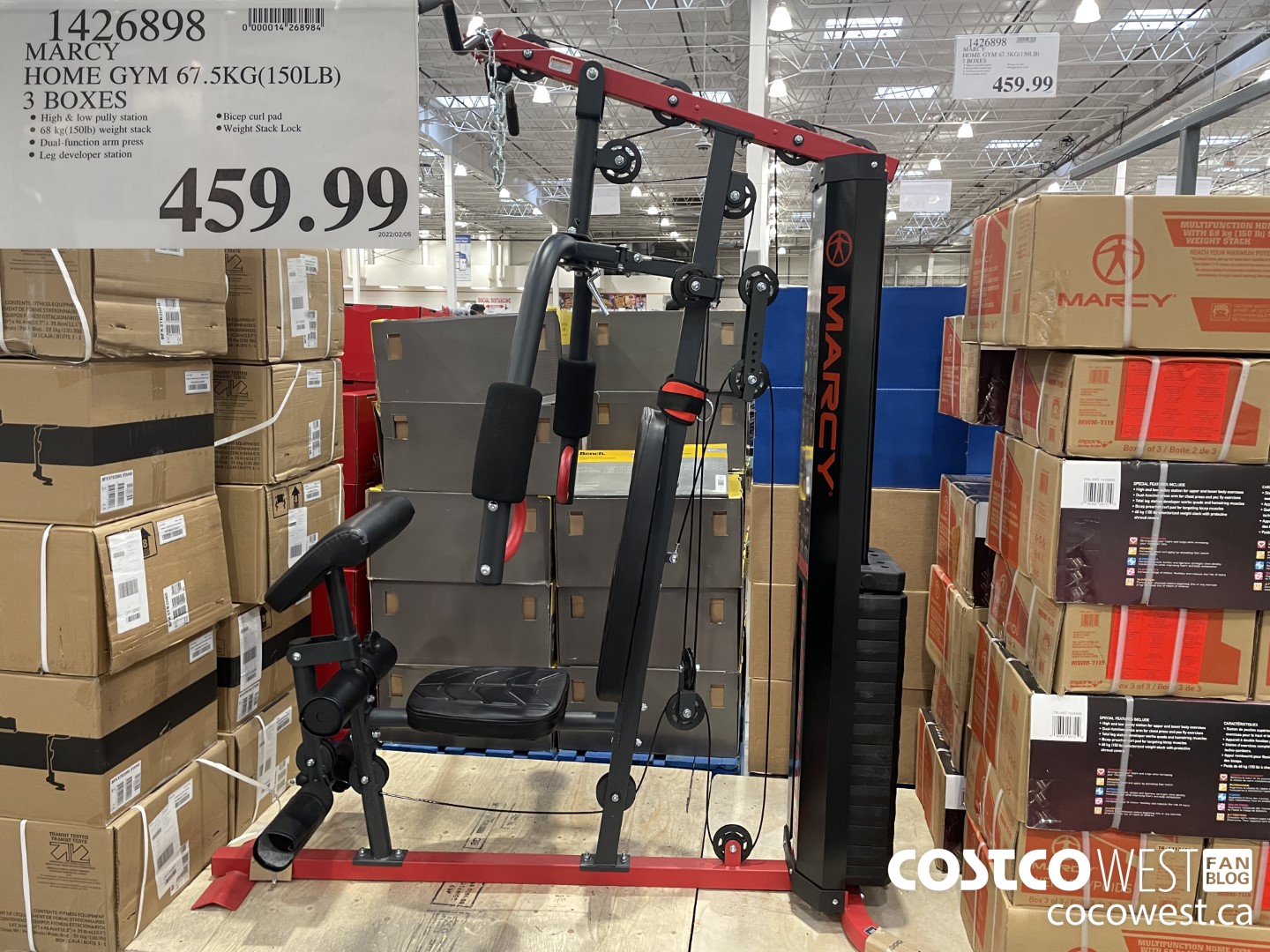 1426898 MARCH HOME GYM 67.5KG(150LB) 3 BOXES $459.99