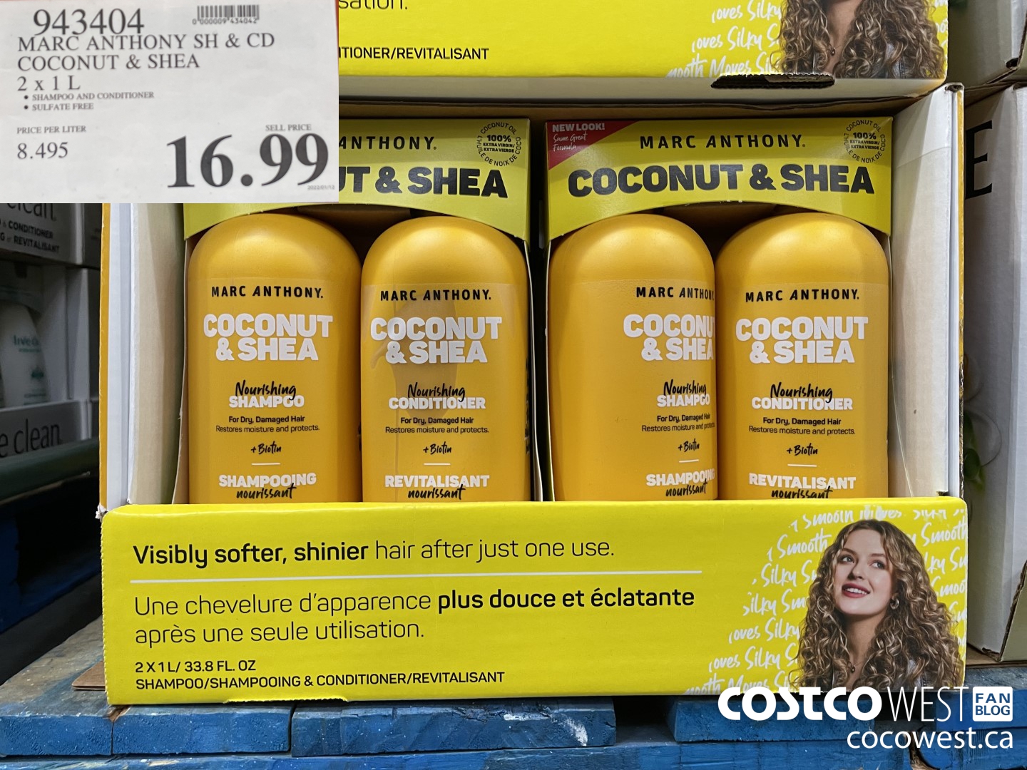 943404 MARC ANTHONY SH & CD COCONUT & SHEA 2 X 1L $16.99